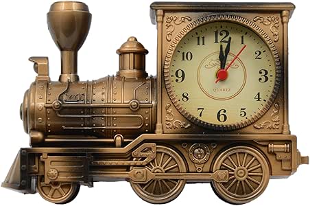 Vintage Retro Tren Estilo Estudiantes Alarma Reloj Mesa Escritorio