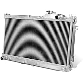 DNA Motoring RA-MM90-2 2-Row Full Aluminum Radiator, 1 Pack,Metallic