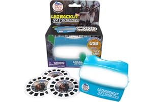 WARM FUZZY Toys LED Backlit 3D Viewer – (Arctic) – New 2025 USB-C Rechargeable Slide Viewer for Kids & Adults Includes 3 Reels with 21 HD 3D Images – Patent-Pending Retro Toy, No Light Source Needed