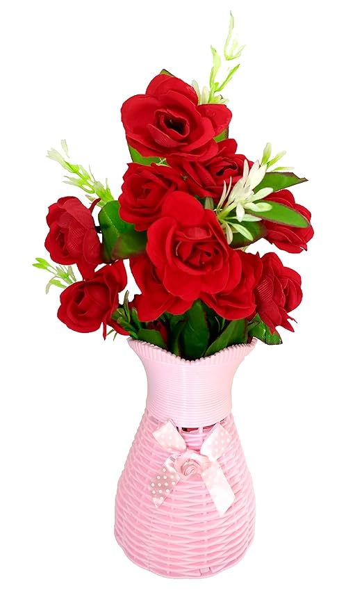 Fantastic Flower Plastic Vases With Roses Bunch Flower Stand For