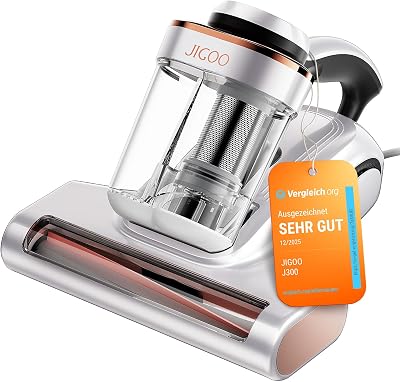 J300 Milbensauger mit Staubmilben-Sensor und Intelligenter LED-Anzeige, 500W Milbenstaubsauger mit UV-Licht, Ultraschall, Für Allergiker, entfernt 99,9% Allergene von Matratzen, Betten und Sofas