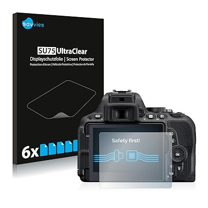 savvies Protector Pantalla Compatible con Nikon D5500 (6 Unidades ...