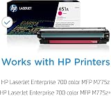HP CE343A 651A Magenta Toner Cartridge Original LaserJet Enterprise M775 16K view 2