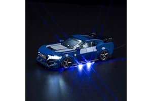 BrickBling LED Lighting Only, Compatible with Lego Speed Champions Ford Mustang Dark Horse Sports Car; Creative Light kit Compatible with Lego Ford Mustang; Light up 76920-Not Come with Model
