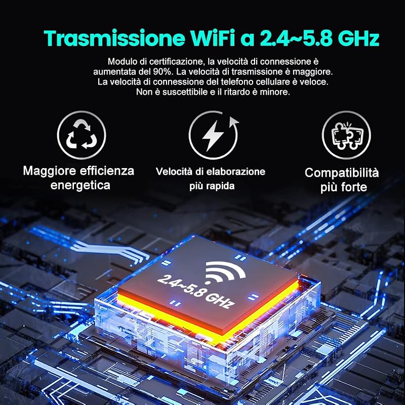 3.0 Wireless CarPlay Adattatore, senza fili AppleCarPlay Dongle iphone, Aggiornamento online, per auto con funzione CarPlay cablata di fabbrica, online messaggi/musica/mappe...