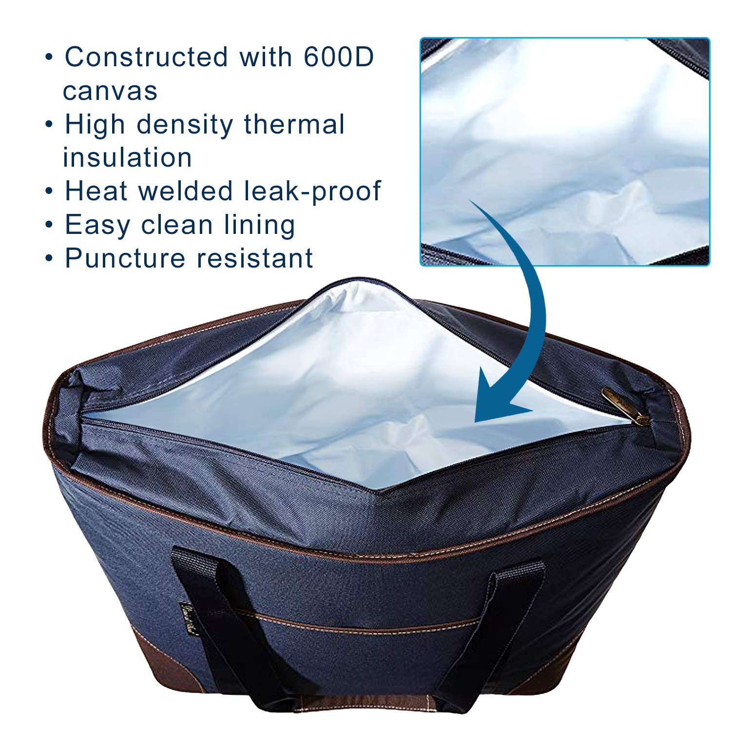 Picnic at Ascot Extra Large Insulated Cooler Bag 30 Can Tote