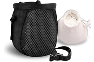 YERGOFE Climbing Chalk Bag for Rock Climbing - with Chalk Ball - Adjustable Black Chalk Bag Bouldering for Rock Climbing Equipment