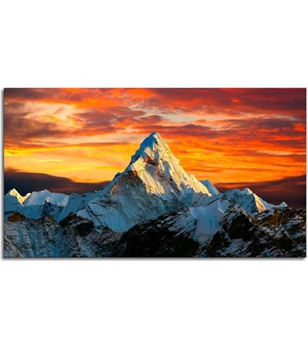 Amazon.com: Mount Everest Travel Print, Mt Everest Wall Art