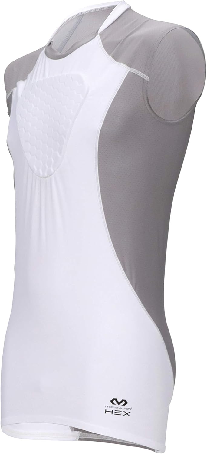 McDavid HEX Chest Protector, Heart Guard Sternum Protection Padded Shirt for Baseball, Football, Lacrosse and Goalies Youth and Adult Sizes : Sports & Outdoors