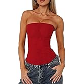 UAURORAO Women Mesh Renaissance Corset Top Strapless Back Zip Up Boned Bustier Tops Y2k Going Out Tube Bandeau Tops
