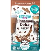 FlavCity Caf&eacute; Cinnamon Dolce Latte - Flavored Instant Coffee Powder Mix with Grass-Fed Whole Milk &amp; Real Cinnamon - Instant Latte Made from Real Ingredients - All In One, Just Add Water (20 Servings)