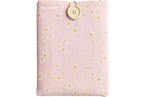 ZOSIANA DESIGNS Floral Kindle Sleeve - Compatible with Paperwhite/Basic (6''), Paperwhite (6.8''), Signature (6.8'') - Cotton Padded E-Reader Cover (Daisy Blossom - Pink)
