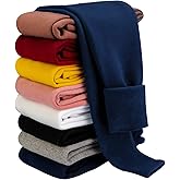 BOOPH Girls Fleece Lined Leggings Toddler Kids Winter Warm Basic Full Length Pants