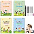 AALGO Large Magic Grooved Practice Copybook,Handwriting Practice for Kids 5-7 8-10-Reusable Hand Writing Grooved Book,Letter Tracing Books for Kids Ages 3-5 & Up - Pre K Workbooks