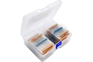 HARAQI 1460 Piece Resistor Assortment Kit,Metal Film Resistor Resistance,1/4 Watt 1 Ohm to 1M Ohm,Total 73 Value for DIY Electric Projects