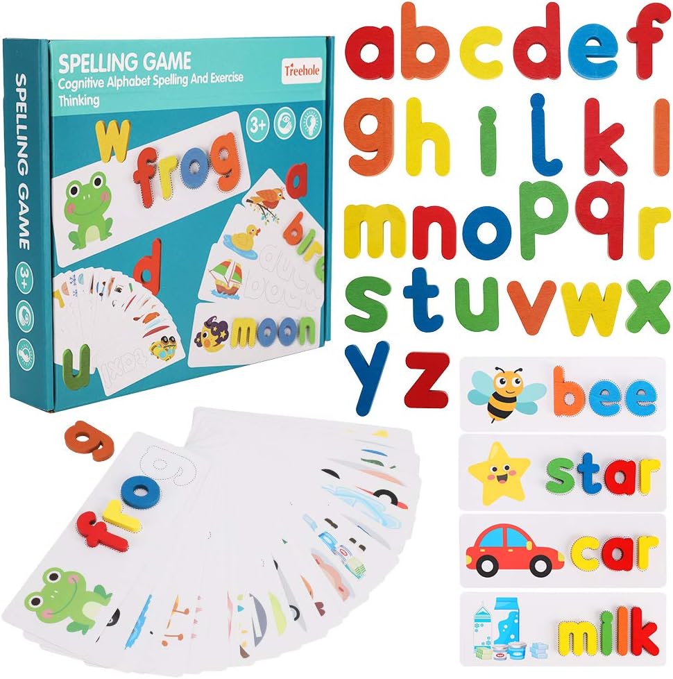 wgde toy See and Spell Learning Toys Matching Letter Puzzles Preschool ...