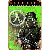 Game Poster Half-Life Opposing Force 1999 Tin Sign Retro Metal Sign Room Bar Pub Man Cave Decoration 8x12Inch