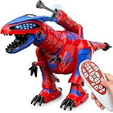 Fistone RC Robot Dinosaur, Interactive Smart Electronic Toy for Kids Boys | Robot Toy with Walking, Dancing, Singing, Fight Mode, Remote Control, Blue and Red