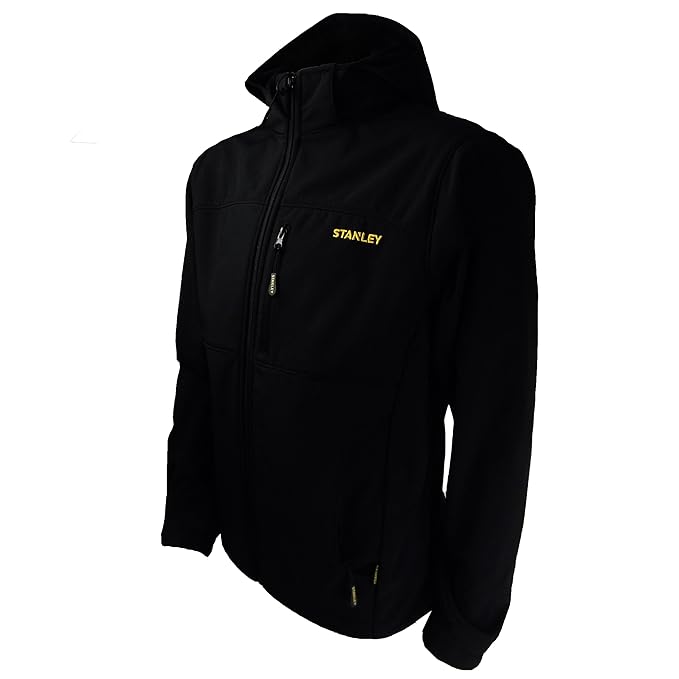 Stanley Workwear Andes Softshell Black FullZip Jacket Amazon.co.uk