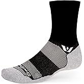 Swiftwick – MAXUS Mid-Crew (1-3 Pairs) Golf & Running Socks, Maximum Cushion, Mens & Womens