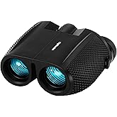 Binoculars for Adults and Kids, 12x25 HD Compact Binoculars for Bird Watching, Large Eyepiece Waterproof Binocular and Low Light Vision, Easy Focus for Sport Games, Outdoor Hunting, Travel Sightseeing