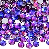Blinginbox Flat Back Crystal Rhinestones Round Gems for Nail Art and Craft Glue Fix,Purple Velvet (2.7-2.8mm) SS10/1440pcs