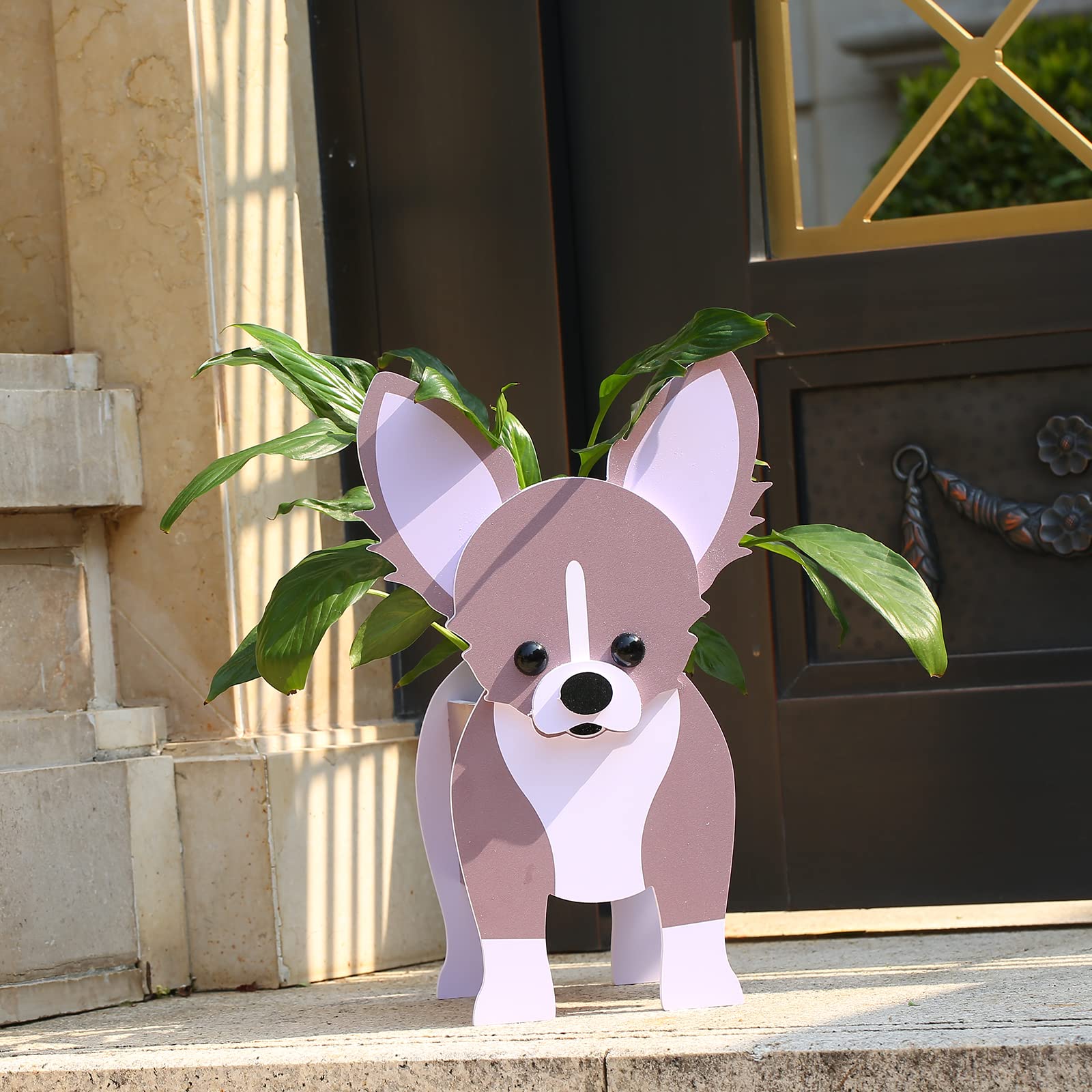 Gochoi Small Chihuahua Dog Flower Pot Gifts Plant Pot PVC Rectangular Flower Pots Animal for Plant Pot Indoor Garden Succulent Planters S Chihuahua