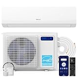 DELLA Serena 22 SEER2 12000 BTU Mini Split Heat Pump Works with Alexa, Energy Star 1 Ton Pre-Charged 230V Ductless AC Unit Inverter Air Conditioner System for Rooms up to 550Sq.Ft, 16.4ft Install Kit