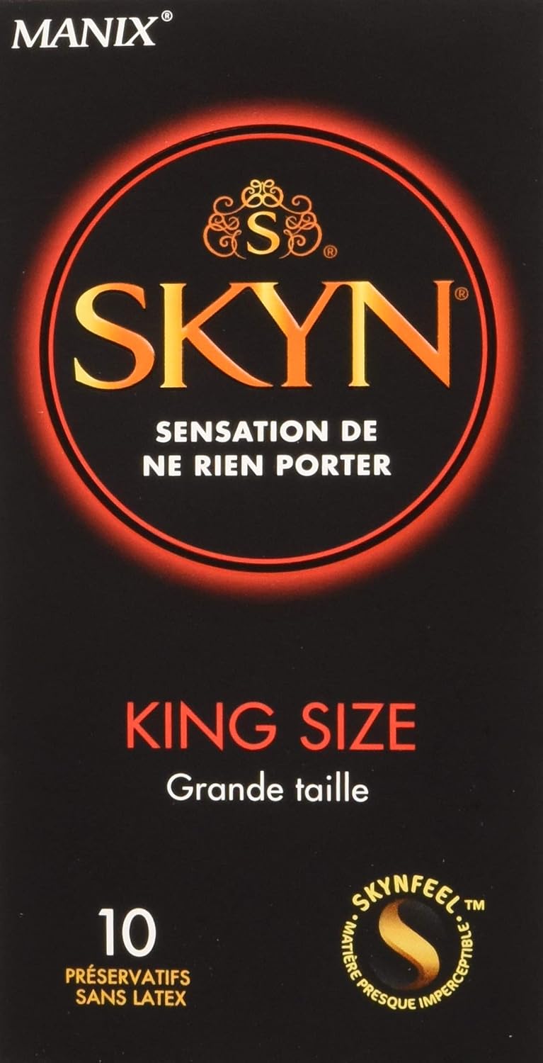 Skyn King Size - 10 Condoms, Large Size, Natural, 10 count (Pack of 1)