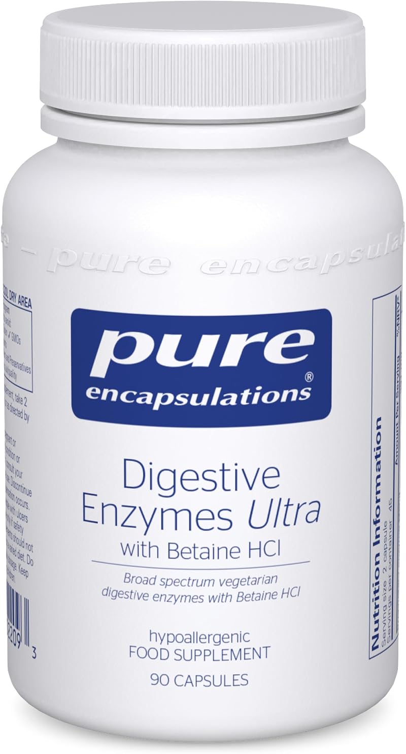 Pure Encapsulations Digestive Enzymes Ultra with Betaine HCl 90 Capsules