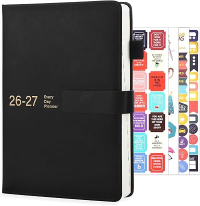 Thboxes Academic Diary 2026-2027 A5 Day A Day July 2026July 2027 Black