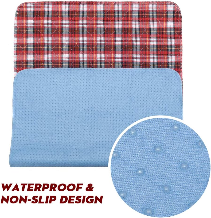 HOMIMP 2Pack Bed Pads for Incontinence Mattress Protector Anti-Slip Pads (54" x 34") for Toddlers Kids Pets Pee Pads and Machine Washable Absorbency and Leak Proof Edge: Health & Personal Care