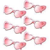Frienda 6 Pairs Heart Shaped Sunglasses Cat Eye Shaped Sunglass for Women Bridesmaid Wedding Bachelorette Party Favor