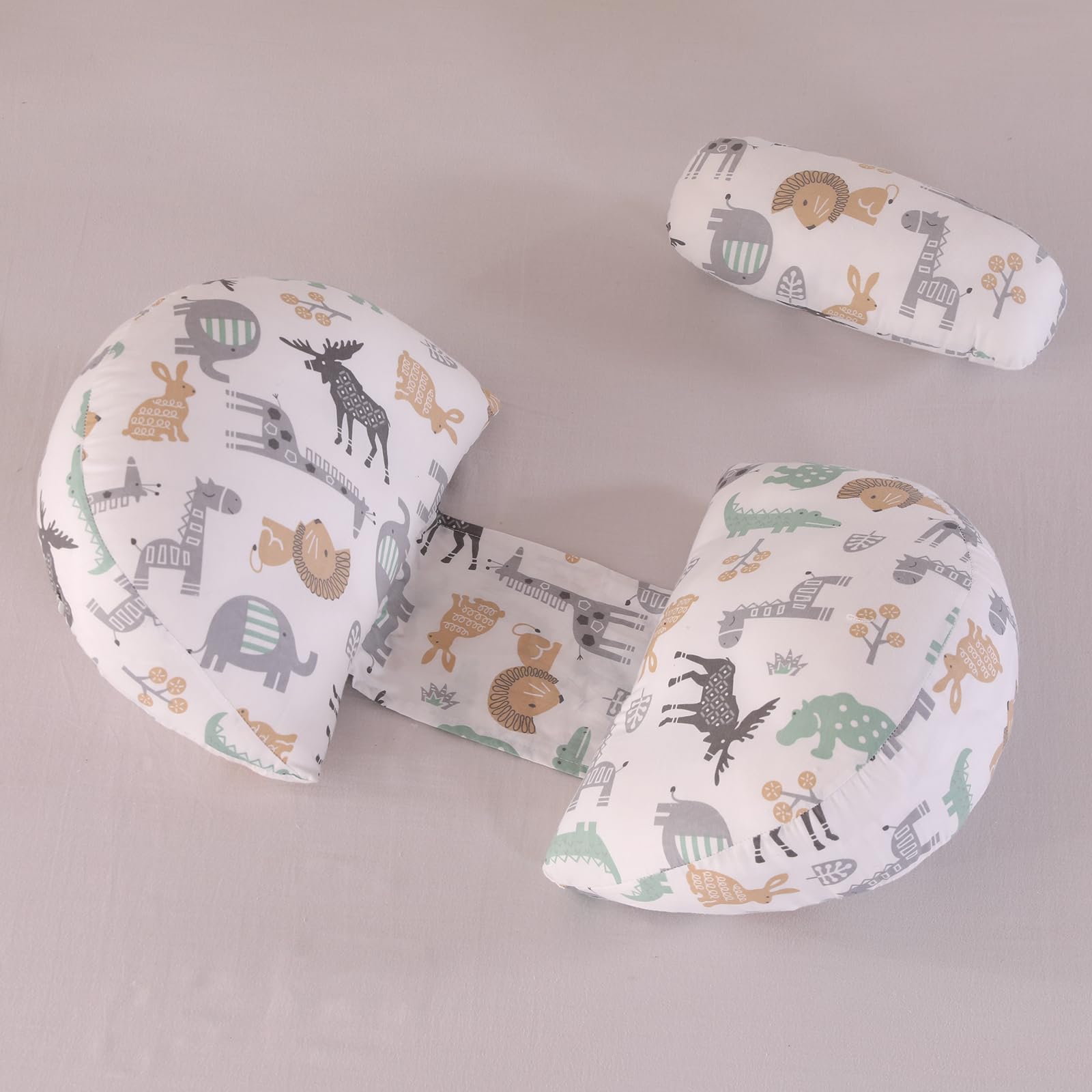 SHANNA Pregnancy Pillow for Sleeping, Wedge Full Body Pillow Pregnancy Pillows, Maternity Pillow Support for Back, Hips, Legs for Pregnant Women, With Washable Cover (Cotton Nnimal World)