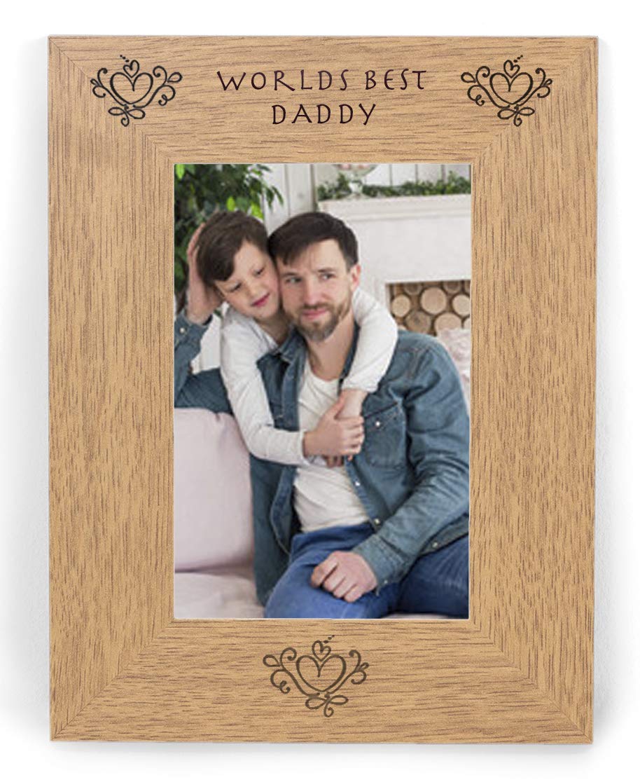 Worlds World's Best DADDY 6x4 Portrait Photo Picture Frame Love Birthday Gifts for Presents