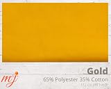 M & J Plain Golden Polycotton Fabric 45in 112cm Wide 5 Metre 65/35 view 2