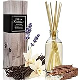 Urban Naturals Mahogany Vanilla Woods Reed Diffuser Set – Made with Essential Oils & Real Botanicals – Decorative Air Freshener and Beautiful Home Décor – Made in The USA