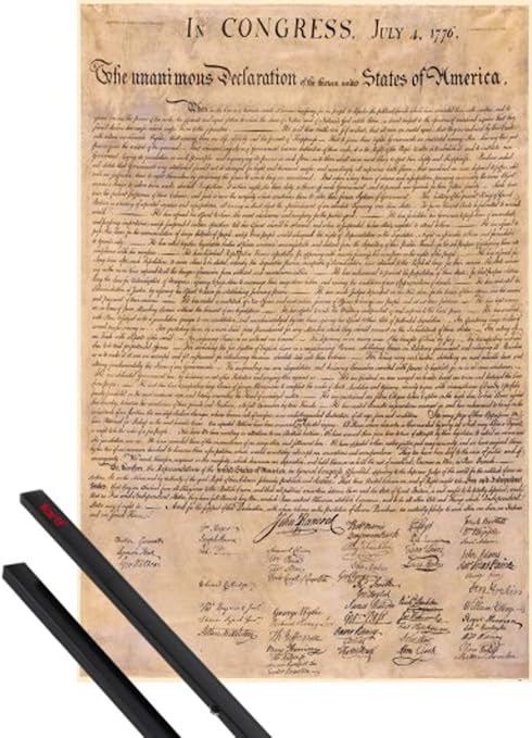 Amazon Co Jp 1art1 Usaポスター 36x24インチ 独立宣言 1776年7月4日 ブラックポスターハンガー1セット ホーム キッチン