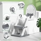 RABB 1ST 2in1 Potty Training Seat with Step Stool Grey view 2