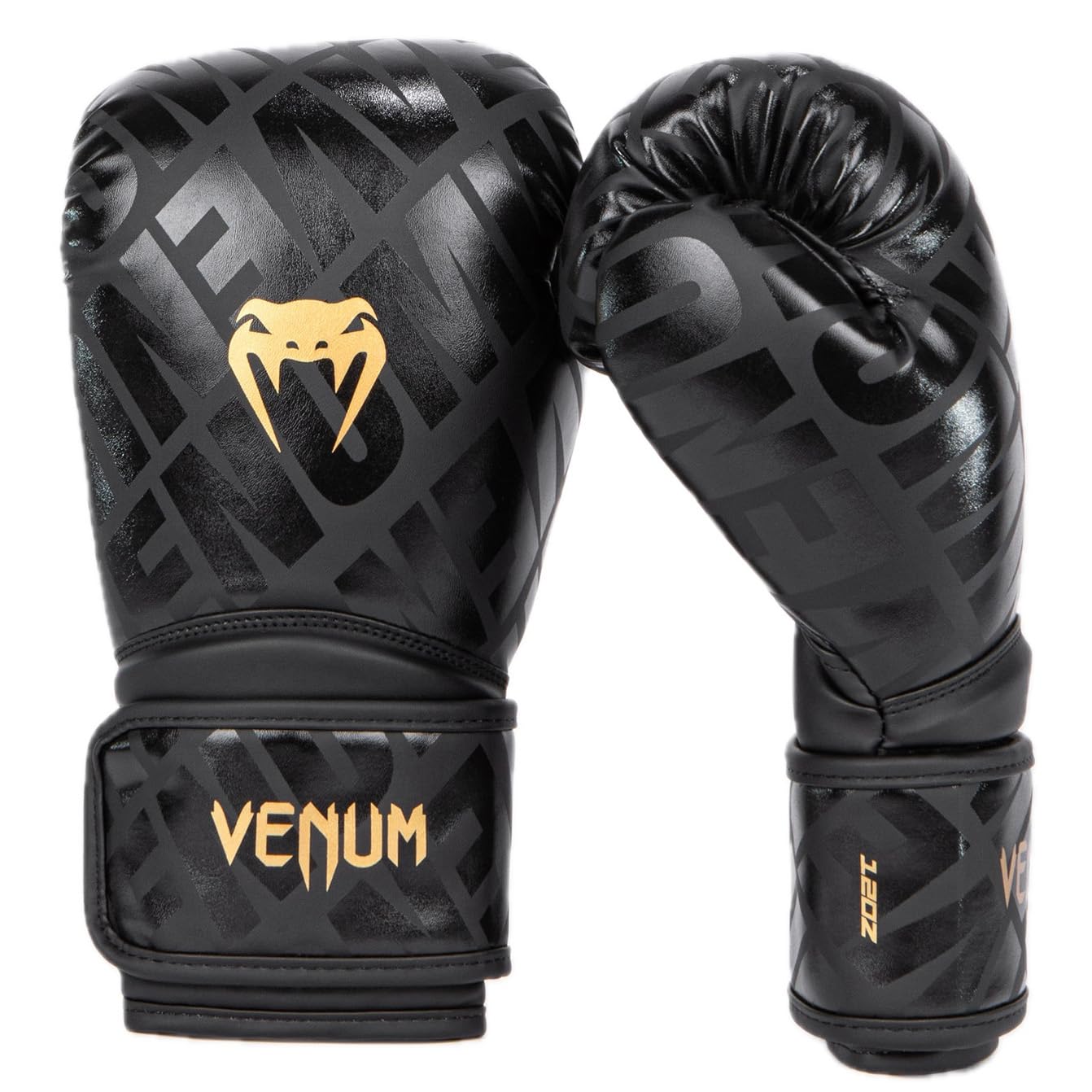 Venum Contender 1.5 XT Boxing Gloves - Black/Gold - 16-Ounce Image