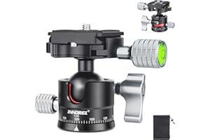INNOREL C28 Low Profile Tripod Ball Head Universal 360 Panoramic Metal BallHead for DSLR Camera Tripod Monopod Camcorder Slid