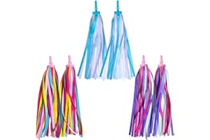Mlurcu Bike Streamers Kid's Bike Tassels Bicycle Handlebar Streamers Colorful Ribbon Streamers Bike Decorations Scooter Bicycle Tricycle Handle Grips Accessories for Girls Boys