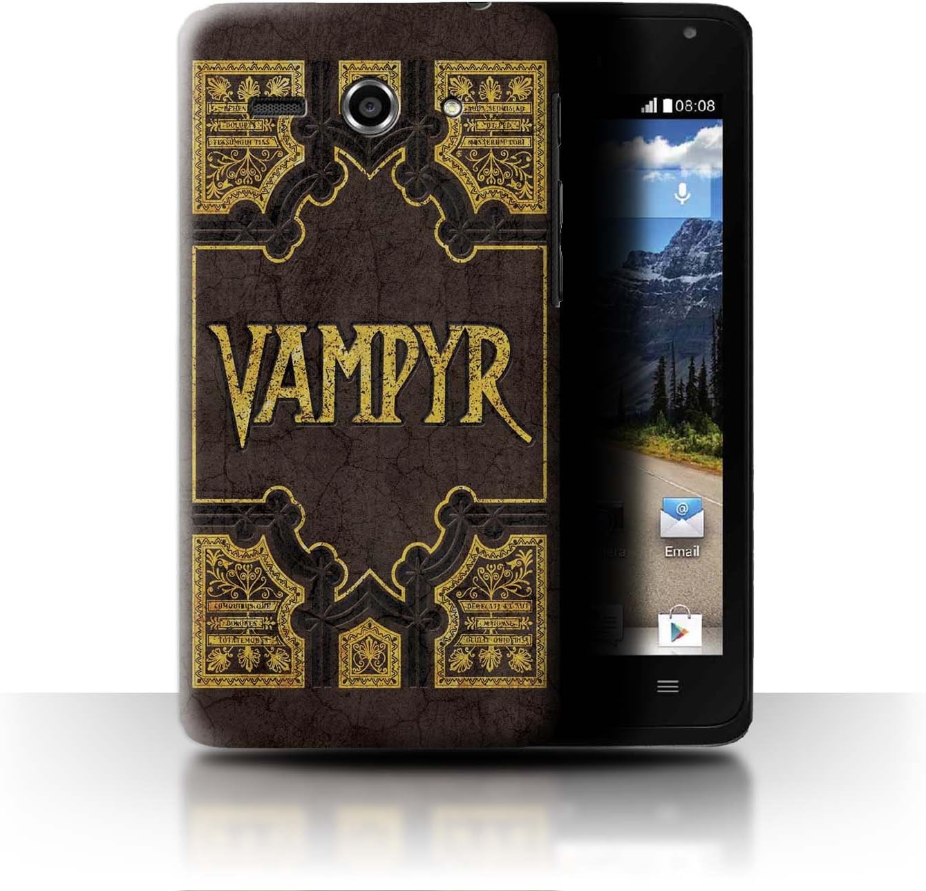 Phone Case for Huawei Ascend Y530 Vampire Slayer Vampyr Book Design Transparent Clear Ultra Slim Thin Hard Back Cover