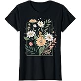 Wildflowers Beachy Graphic Tees for Women T-Shirt