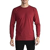 Pro Club Men's Comfort Cotton Long Sleeve T-Shirt, Burgundy, Large