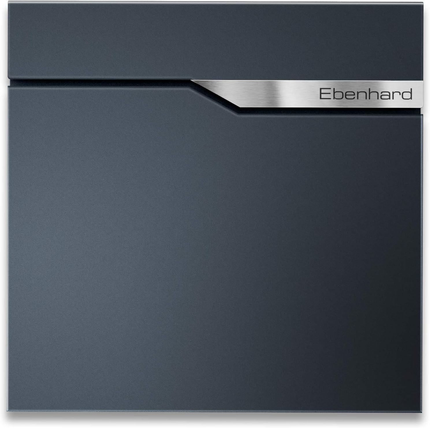 Metzler Moderner Briefkasten in Anthrazit RAL 7016 - Wandbriefkasten inkl. Zeitungsfach - Postkasten mit Namensschild aus V2A Edelstahl - Postkasten, Größe: 37 x 37 x 10,5 cm