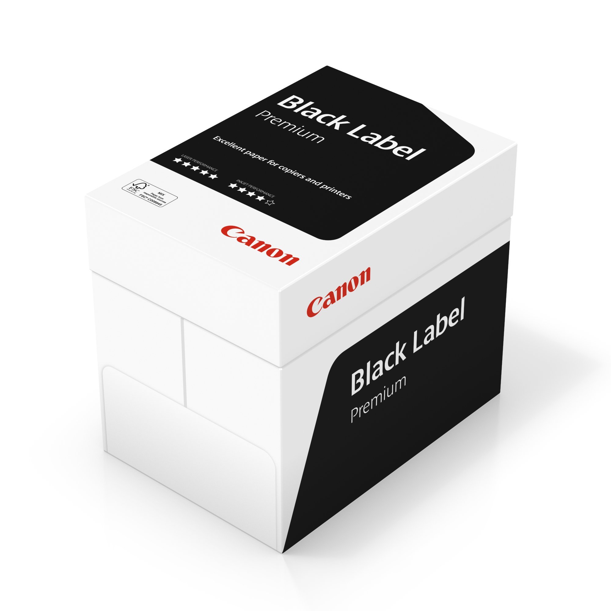Canon Black Label Premium FSC A4 80gsm (5 x pack 500 sheets) White Copier, Laser, Inkjet Paper, 96603554