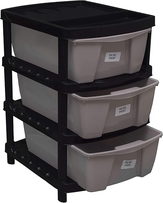 Veer Multipurpose Plastic Modular 3 Drawer System Chest Storage