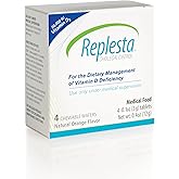 Replesta 50,000 IU Vitamin D3 Cholecalciferol, for Vitamin D Deficiency, Once-Weekly Chewable Wafer, Non-GMO, Natural Orange Flavor, 4 Count (Pack of 1)