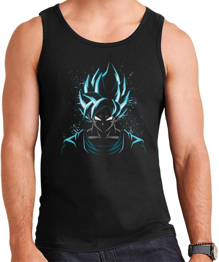 Dragon Ball Z Goku Blue Men's Vest Amazon.co.uk Clothing